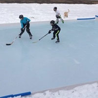 DIY Ice Skating Rinks - Plastic Poly Sheeting Example