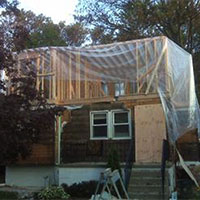 Residential New Construction - Plastic Poly Sheeting Example