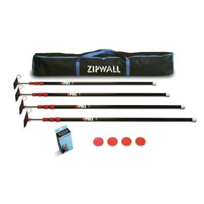 ZipWall - ZipPole SLP 12' - Dust Barrier Pole - 4 Pack - Click Image to Close