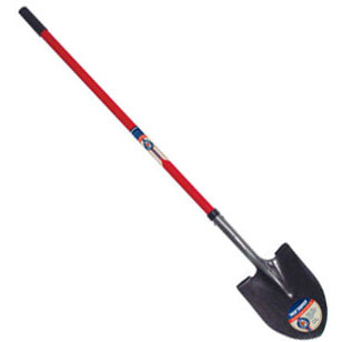 Ames True Temper True American Round Point Shovel - Fiberglass Handle - Click Image to Close