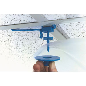 Poly Hanger 3 - Ceiling Mounted - Hang Plastic - Case of 100 - Click Image to Close