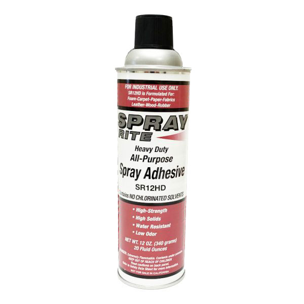 Spray Rite Heavy Duty Spray Adhesive - Metal Wood Plastics - Case of 12