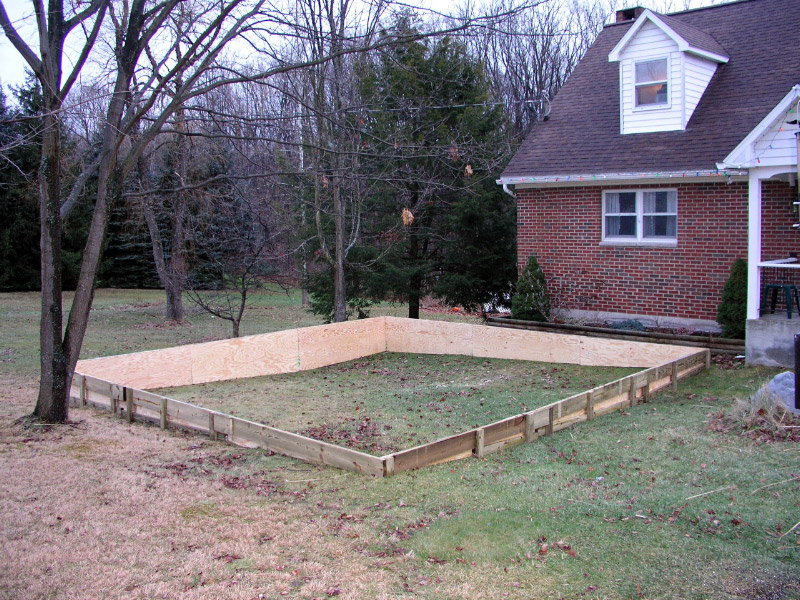 Backyard Ice Rink Liner Frame